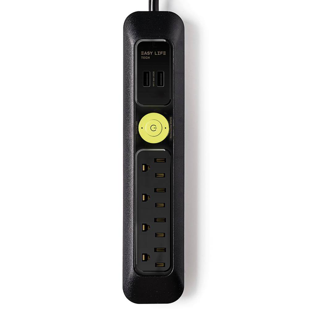 6 ft. Black 4-Outlet, 2-USB, Power Strip Surge Protector price history on PriceWatchPro