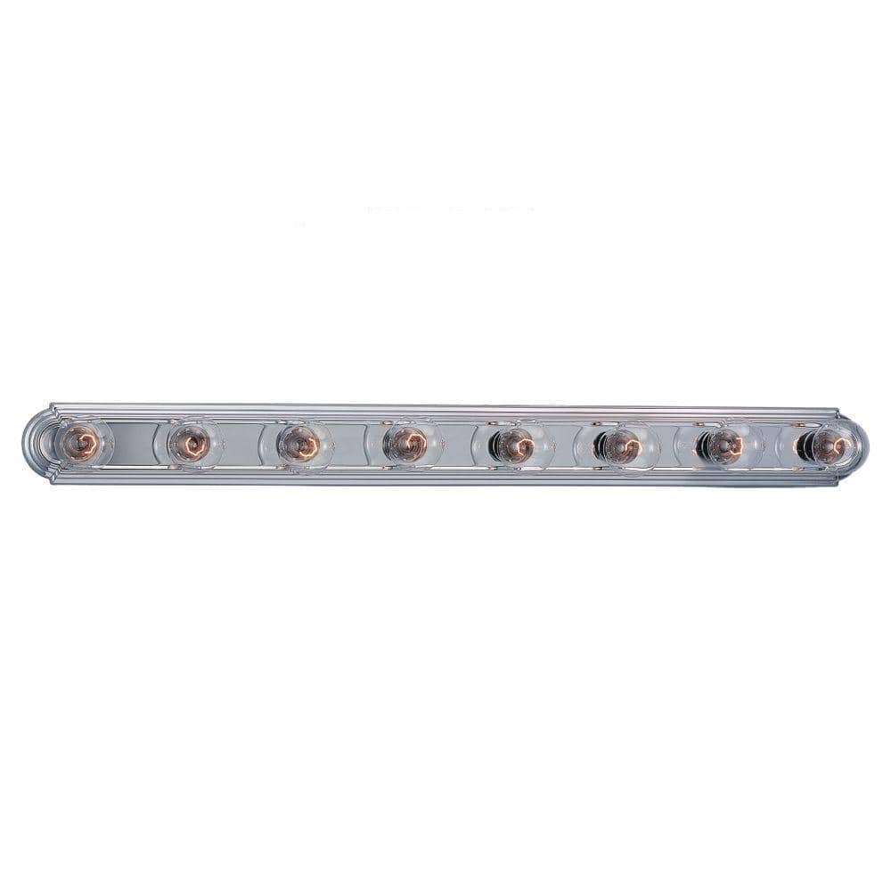 De-Lovely 48 in. 8-Light Chrome Traditional Wall Dressing Room Bathroom Van