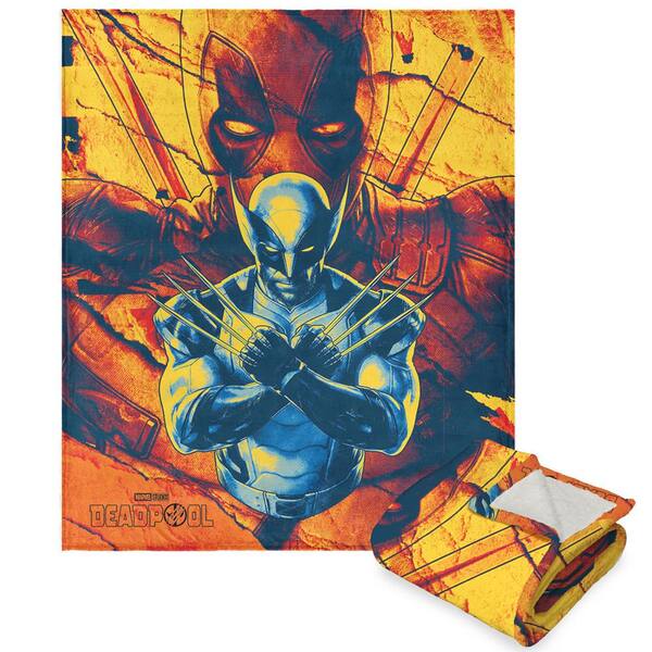 THE NORTHWEST GROUP Marvels Deadpool 3 Dead And Shred Silk Touch Sherpa Throw