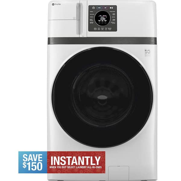 Profile 4.6 cu. ft. Smart UltraFast Electric Washer and Dryer Combo in White with Ventless Heat Pump Technology