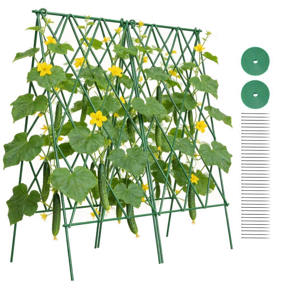 59 in A-Frame Cucumber Trellis 2 Pack, Tall Metal Garden Plant Support for Raised Beds, Beans & Peas price history on PriceWatchPro