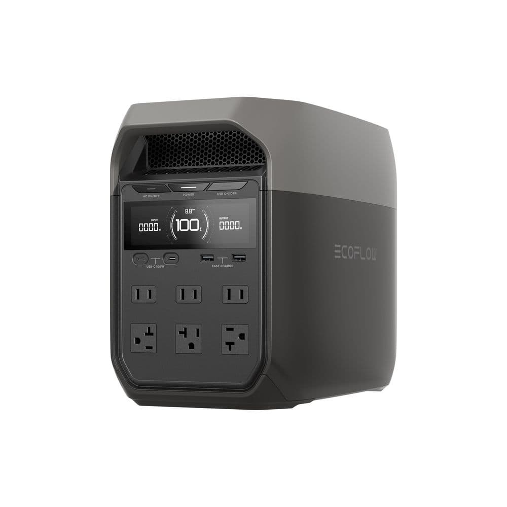 ¥181,500 ポータブル電源 EcoFlow DELTA エコフロー EcoFlow 1800-Watt DELTA 3 Portable LFP Power Station, 1024Wh