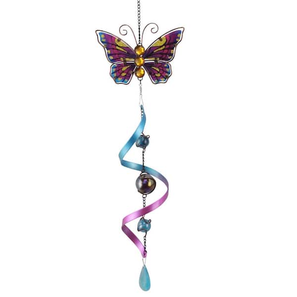 RCS Gifts Spiral Butterfly Blue Purple