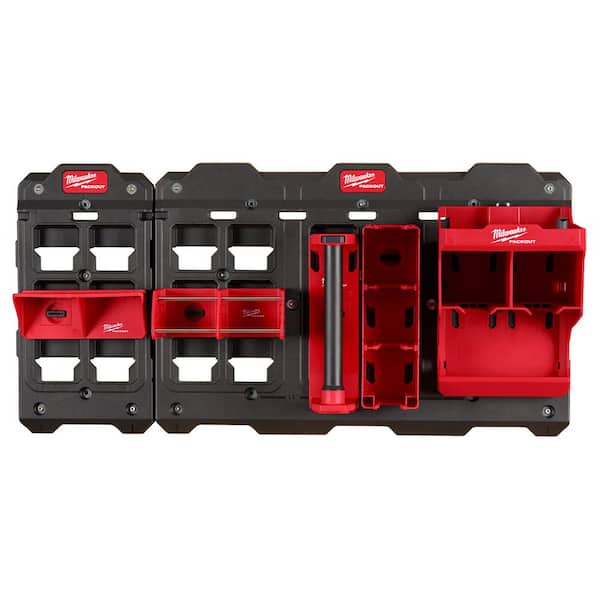 Milwaukee Packout Shop Storage 6-Piece Kit with M18 Battery Rack