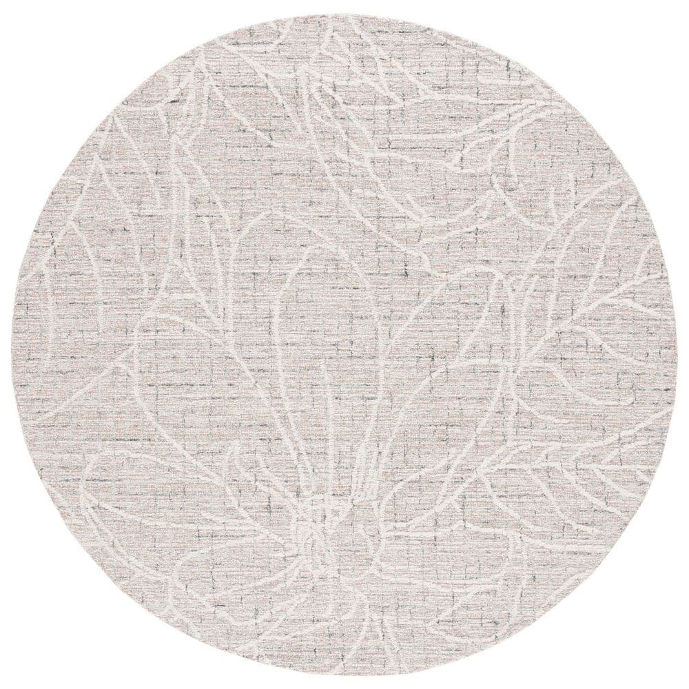Metro 6 ft. x 6 ft. Beige/Ivory Floral Crosstitch Round Area Rug price history on PriceWatchPro