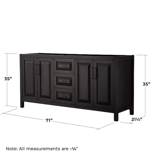 Daria 24 in. W x 71-1/4 in. H x 20 in. D Bathroom Linen Storage Tower Cabinet in Dark Espresso Daria 24 in. W x 71-1/4 in. H x 20 in. D Bathroom Linen Storage Tower Cabinet in Dark Espresso