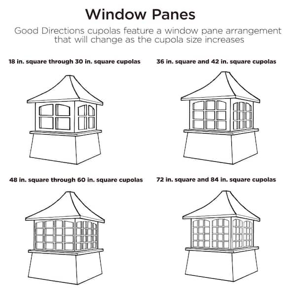 Good Directions 30 x 49 Greenwich Vinyl Cupola with Copper Roof