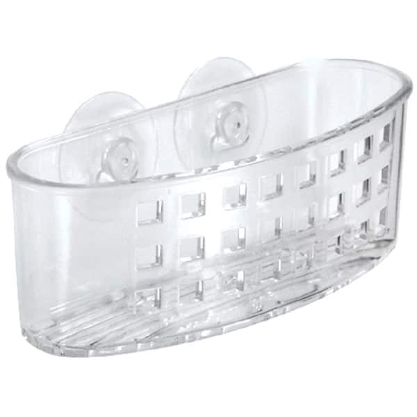 interDesign Clear Suction Sponge and Scrub Center