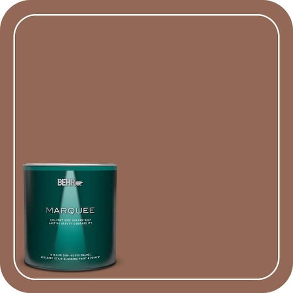 BEHR MARQUEE 1 qt. #S190-6 Rio Rust One-Coat Hide Semi-Gloss Enamel Interior Paint & Primer