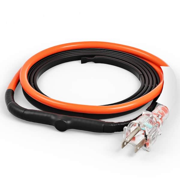 VEVOR Self-Regulating Pipe Heating Cable, 3 ft. 5W/ft. Heat Tape for Pipes Freeze Protection, Water Pipe Heat Cable PVC Hose