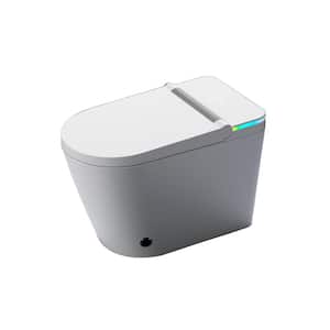 Elongated Bidet Toilet 1.28 GPF in White with Mood Light, Auto Flush, Auto Open/Close, Smart Bidet, Heated Seat, Dryer
