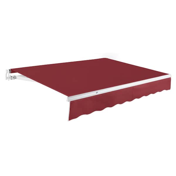 AWNTECH 10 ft. Maui Manual Patio Retractable Awning (96 in. Projection) Burgundy