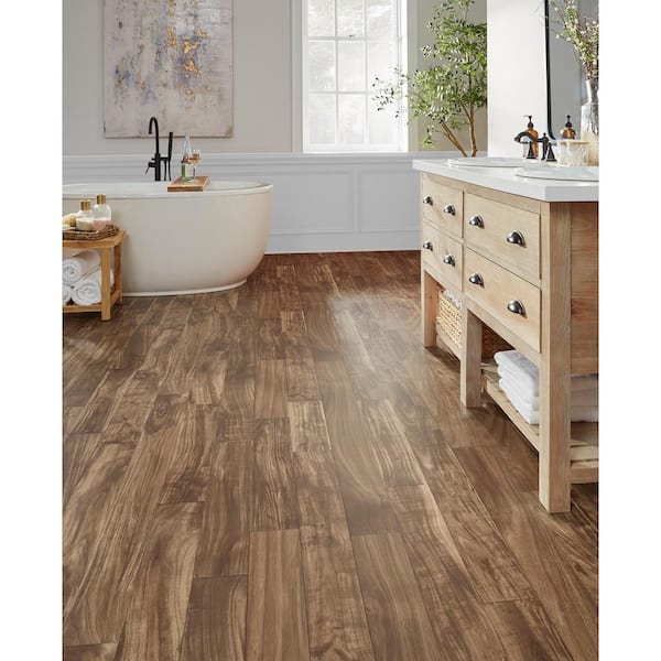 TrafficMaster Take Home Sample - Chocolate Brown Acacia Wood 10