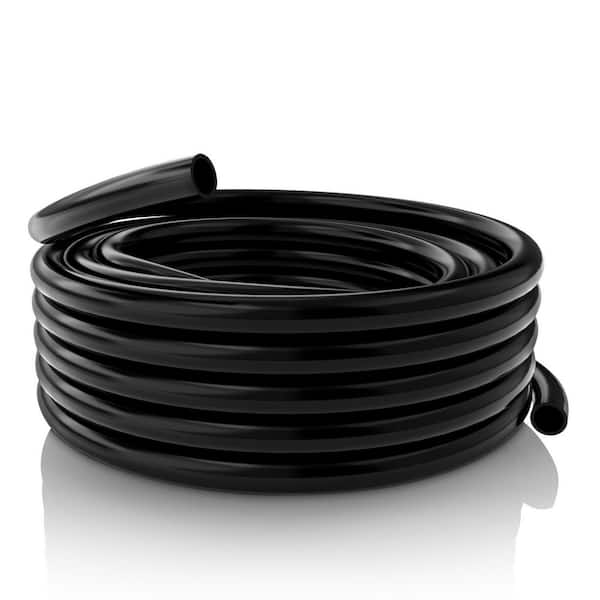 Alpine Corporation 3/8 in. I.D. x 1/2 in. O.D. x 100 ft. Black Flexible Vinyl Tubing for Koi Ponds, AC, Pump Discharge and More