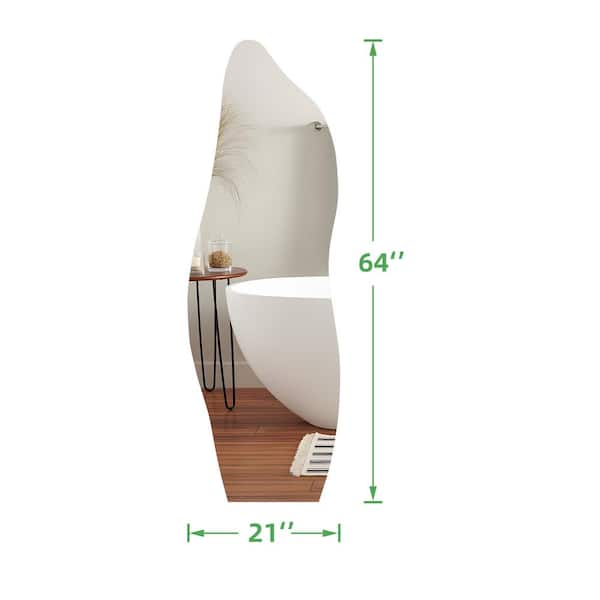 Dovelina 21 in. W x 64 in. H Unique Irregular Shaped Mirror