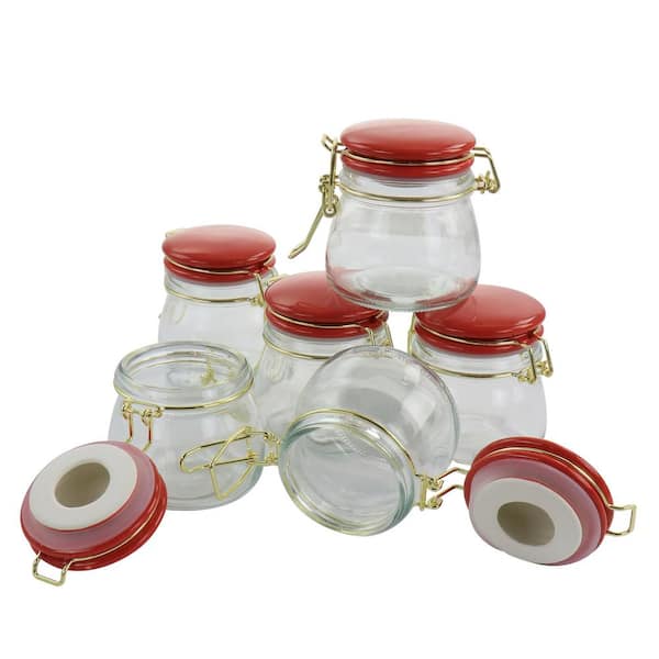 [12-Pack, 5oz]Mini Glass Food Storage Containers, Small Glass Jars with  Locking