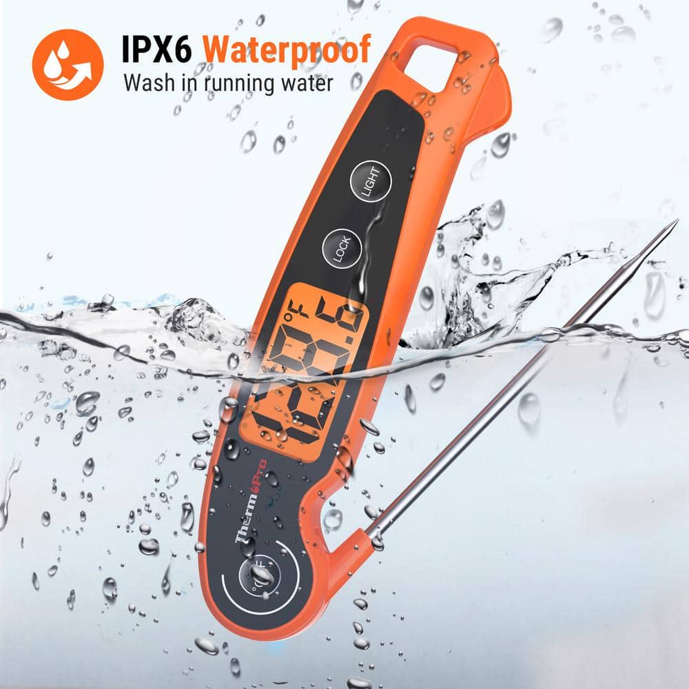 ThermoPro Orange Waterproof Digital Meat and Candy Thermometer