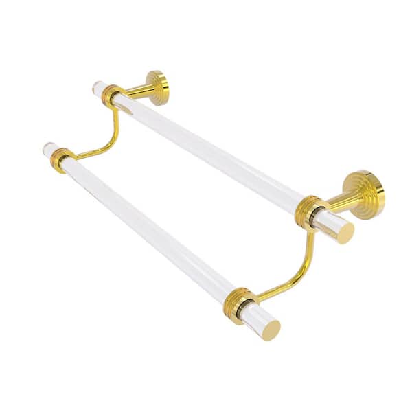 Allied Brass Pacific Beach Collection 18 in. Double Towel Bar with Dotted Accents in Polished Brass