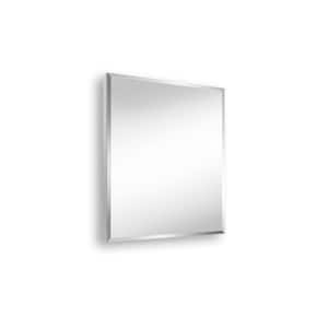 24 in. W x 30 in. H Medium Rectangular White Aluminum Recessed or Surface Mount Medicine Cabinet with Mirror in Silver