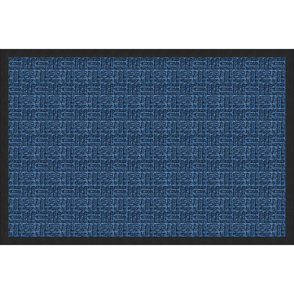 Gatekeeper NG Navy 4 ft. x 6 ft. Rubber Non-Slip Indoor Outdoor Commercial 