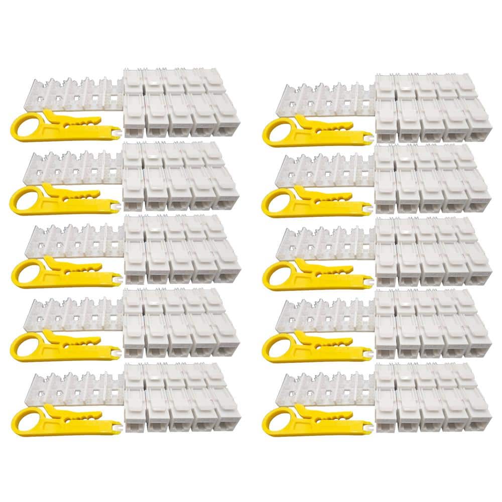 CAT 6A Unshielded Punch Down Keystone Jack with Tool in White (100-Pack) price history on PriceWatchPro