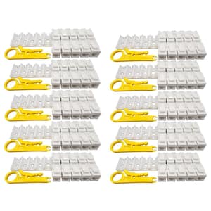 CAT 6A Unshielded Punch Down Keystone Jack with Tool in White (100-Pack)