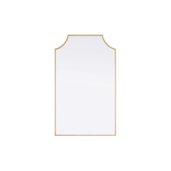 Brass 22 in. W x 30 in. H Rectangle Wall Mirror
