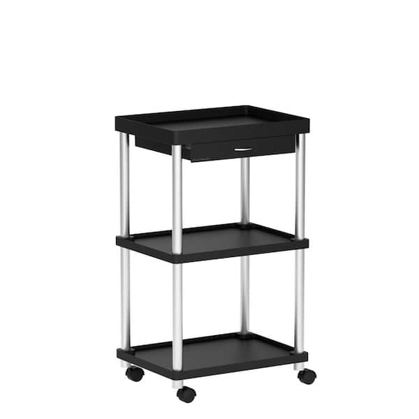 Mind Reader Anchor Collection Printer Cart with 3 Shelves and a Storage  Drawer, Kitchen Cart, Utility Cart, Microwave Cart, Black CARTCOFF-BLK -  The Home Depot