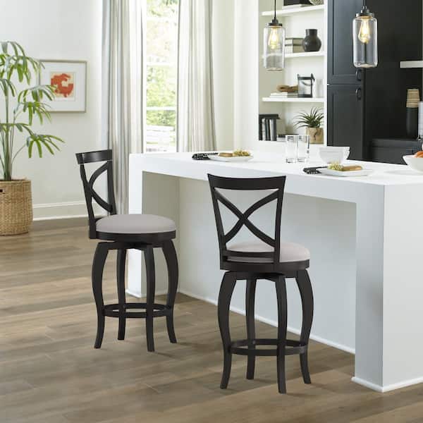 Ellendale 25.25 in. Black Counter Stool