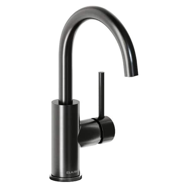 Elkay Avado Single-Hole Bar Faucet with Lever Handle Black Stainless