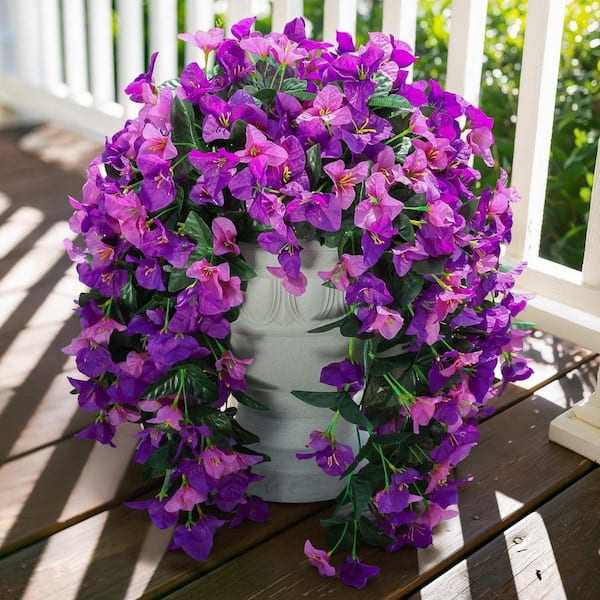 21.6 in. Multi-Colored Fuchsia Artificial Flowers Faux