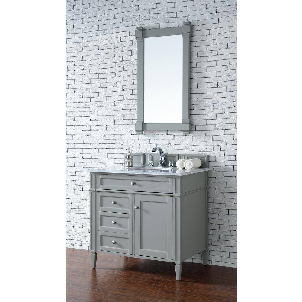 Urban Gray Traditional Wood Floating Wall Mirror 21.5" x 39.25"