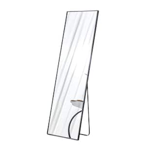 20 in. W x 63 in. H Fourth Generation Rectangle Frame Black Full Body Dressing Decorative Mirror for Living Room Bedroom