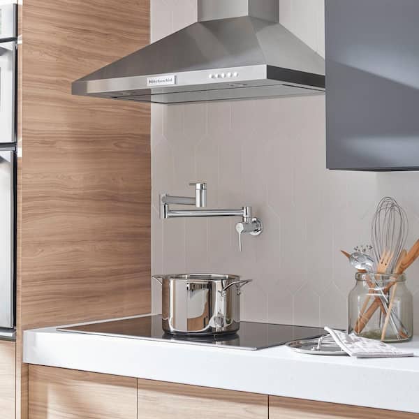 Studio S Wall Mount Pot Filler with Swing Arm in Polished Chrome