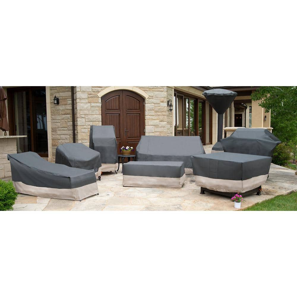 Gray Two-Tone Weather-Resistant Patio Swing Cover, 81"L x 52"W x 70"H