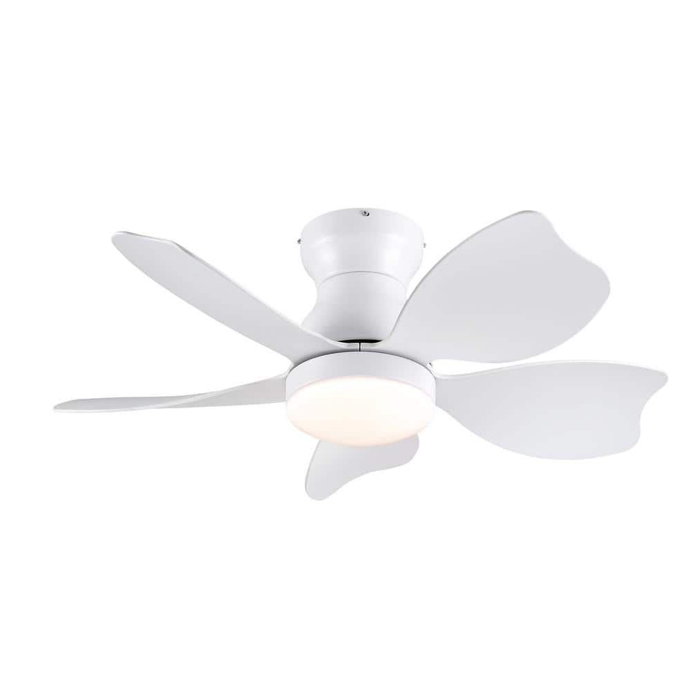 30 in. Integrated LED Indoor White Ceiling Fan With Light Kit and Remote Control price history on PriceWatchPro