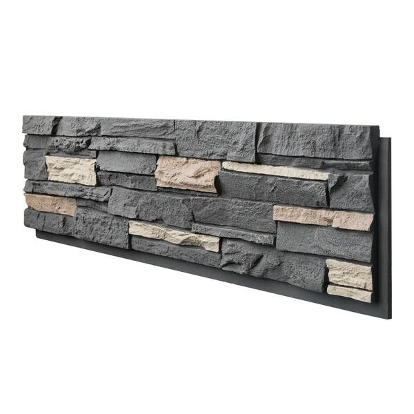 Reviews for HOMEIBRO 1.2 in. x 3.87 ft. x 1 ft. Faux Stone Roman Black