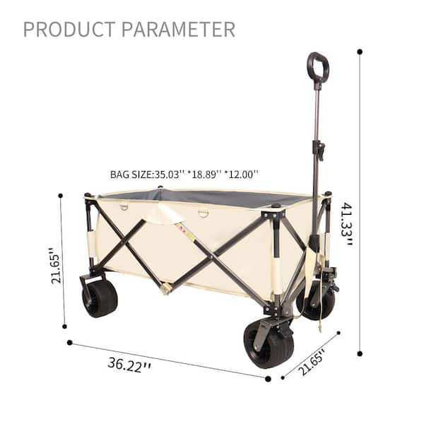 4.5 cu. ft. 600D Oxford fabric Steel Utility Portable Folding