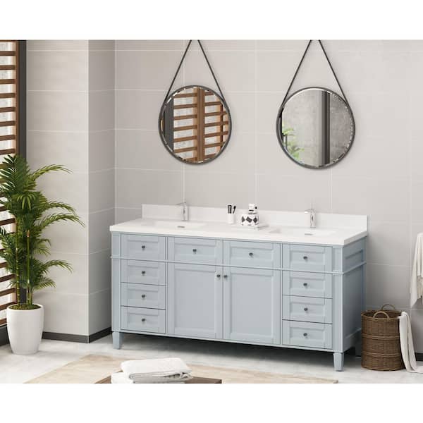 True 74 in. W Solid Surface Vessel Vanity Top in Matt White with Matt White Basin True 74 in. W Solid Surface Vessel Vanity Top in Matt White with Matt White Basin