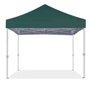 Commercial 8 ft. x 8 ft. Forest Green Pop Up Canopy Tent with Roller Bag