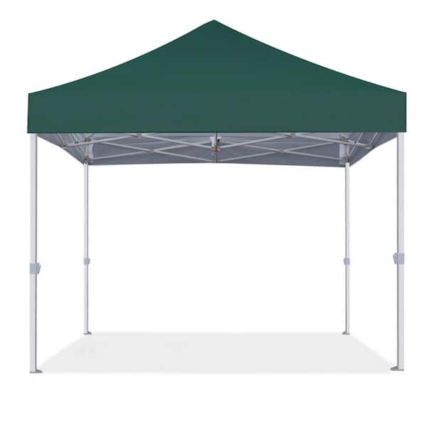 Terracemaster Commercial 8 ft. x 8 ft. Forest Green Pop Up Canopy Tent with Roller Bag