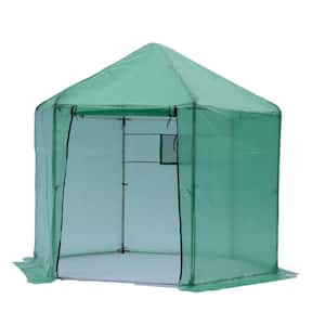 9.4 ft. W x 9.4 ft. D x 8.2 ft. H Plastic Greenhouse for Outdoors