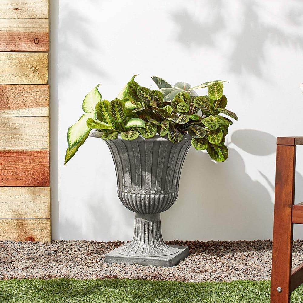 Eco-Friendly Medium Worthington Urn Planter in Cement Finish