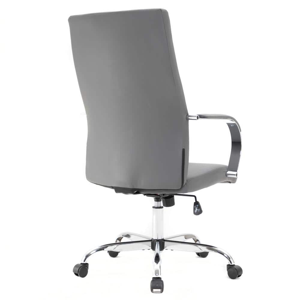 Sonora High-Back Executive Leather Swivel Chair in Gray