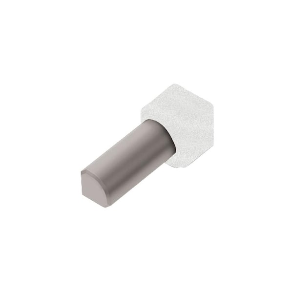 Schluter Rondec Matte White 1/2 in. x 1 in. Color-Coated Aluminum Tile Edging Trim 90-Degree Inside Corner