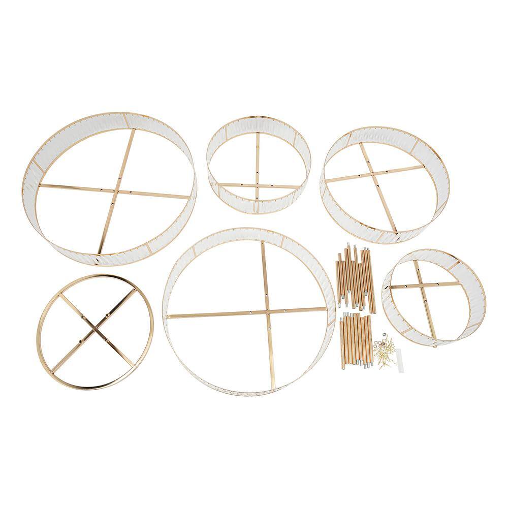Gold Iron and Acrylic 5-Tier Decorative Wedding Stand Set