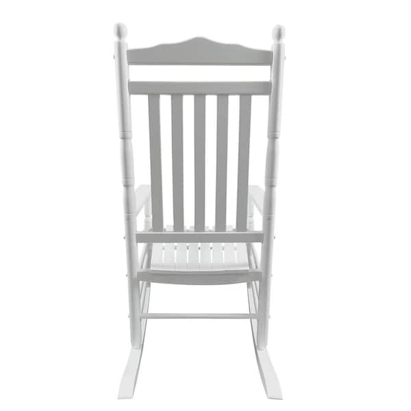 White Wood Outdoor Rocking Chair
