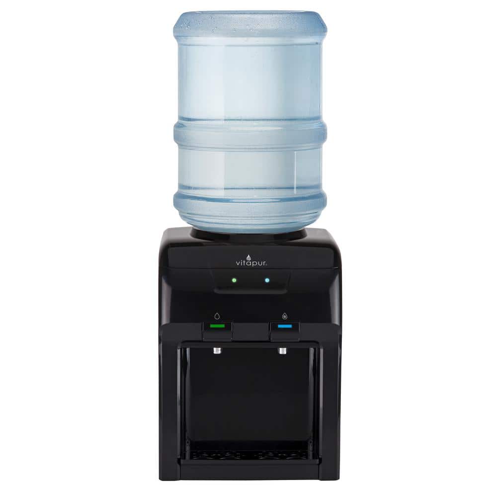 Vitapur Black Countertop Room and Cold Water Dispenser