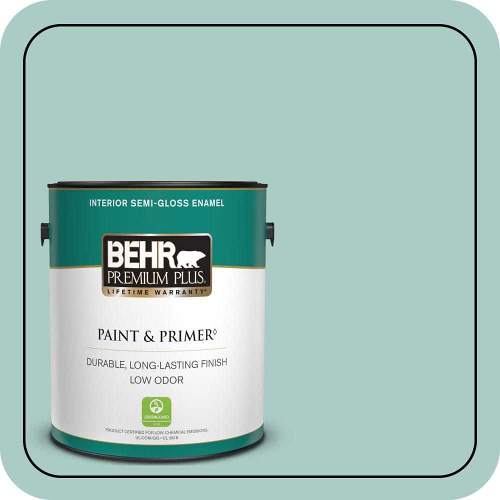 1 gal. #M440-3 Baby Aqua Semi-Gloss Enamel Low Odor Interior Paint & Primer price history on PriceWatchPro