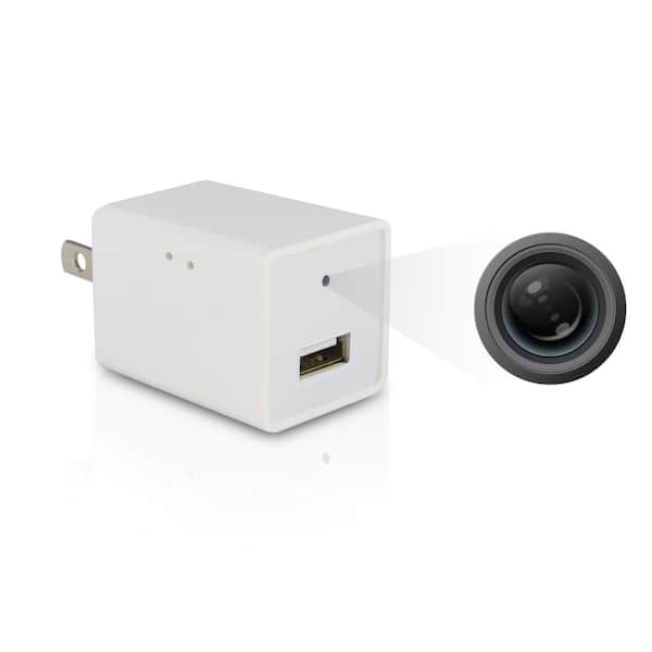 LizaTech LizaCam USB Wall Plug with Hidden Wireless IP Camera Includes 32GB Micro SD Card, White